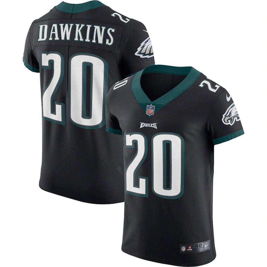 Men Philadelphia Eagles 20 Brian Dawkins Nike Black Vapor Elite Retired Player NFL Jersey